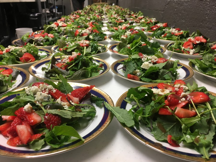 salad plates for catered event
