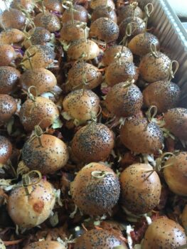 sliders ready for catering event