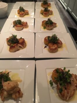 seared scallops for catering event