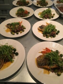fish fillet with roasted vegetables