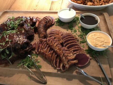 meat and fish platter