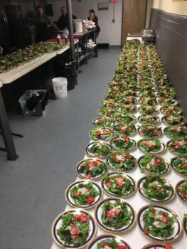 prepared salads for catering event